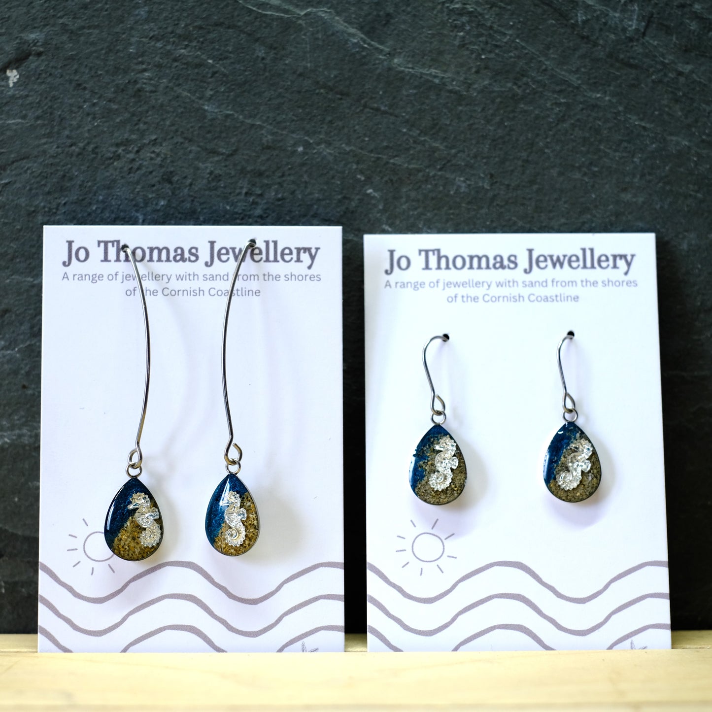 Seahorse Shoreline Sea drop earrings Peacock £8-£10