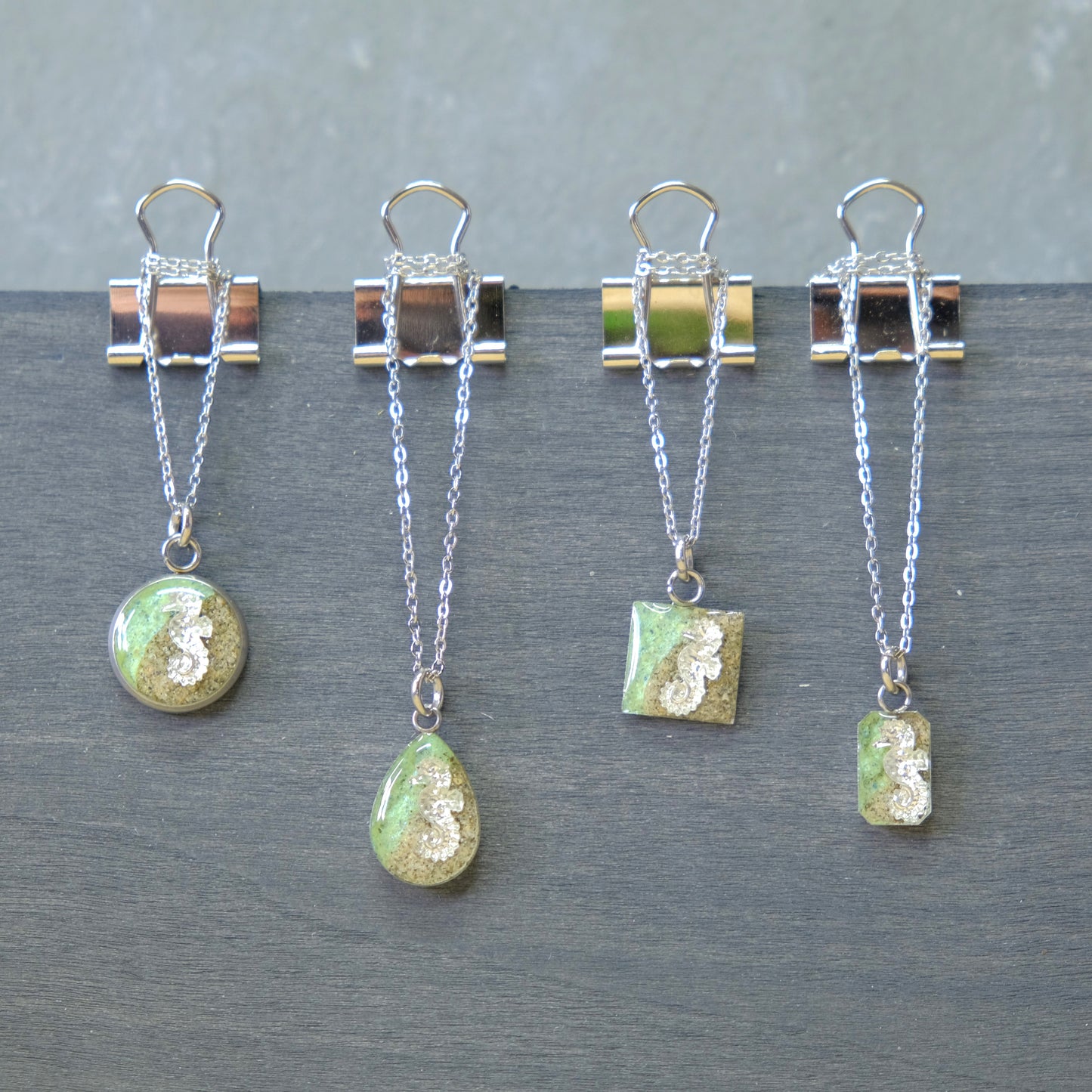 Shoreline Mini Pendants with Seahorse Charms
