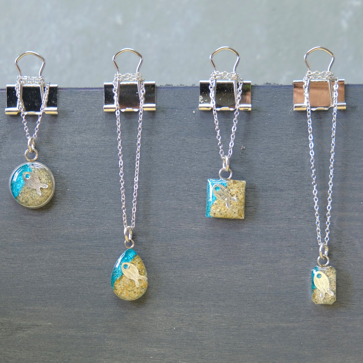 Shoreline Mini Pendants with Fish Charms