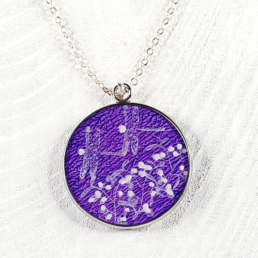Mistletoe & Dragonflies pendant