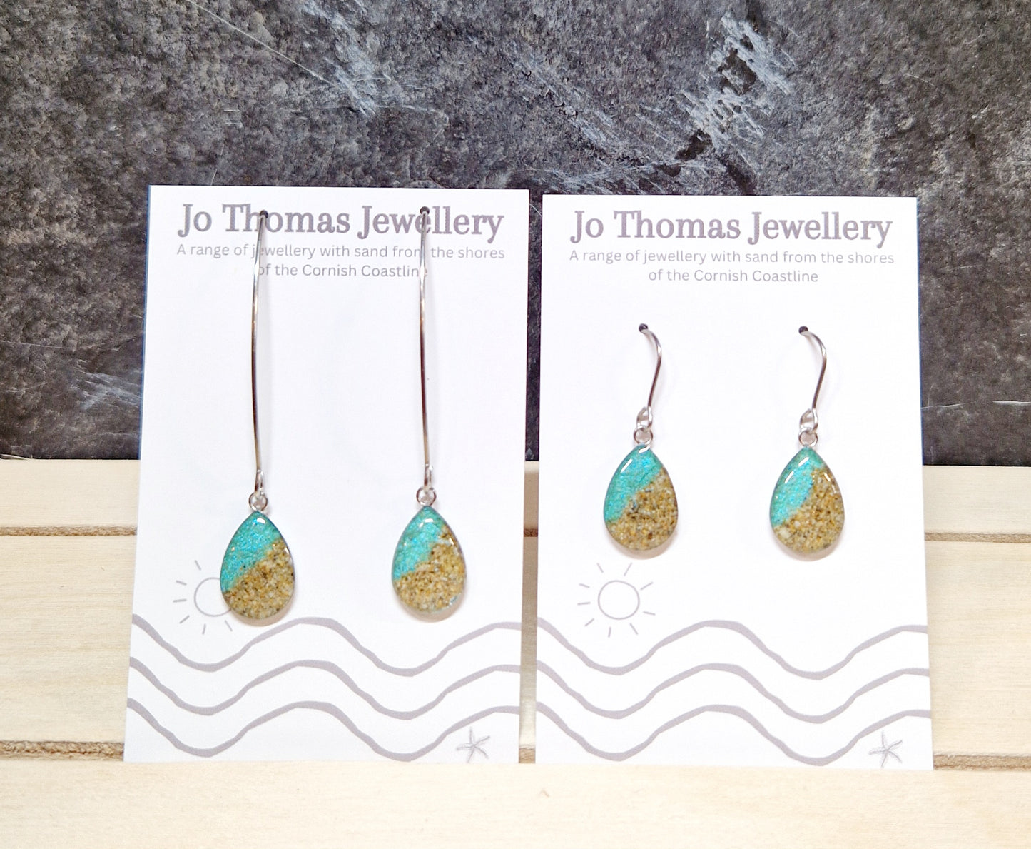 Shoreline Tear drop earrings Sea green £8-£10