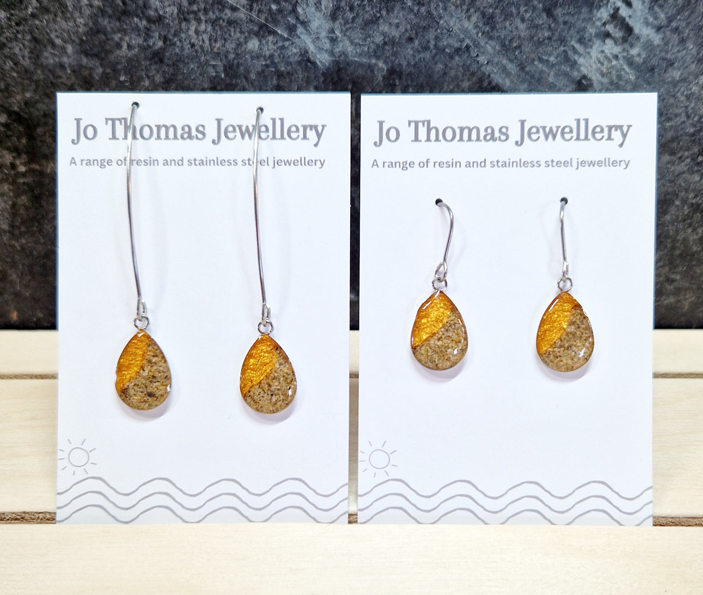 Shoreline Tear drop earrings Zesty orange £8-£10
