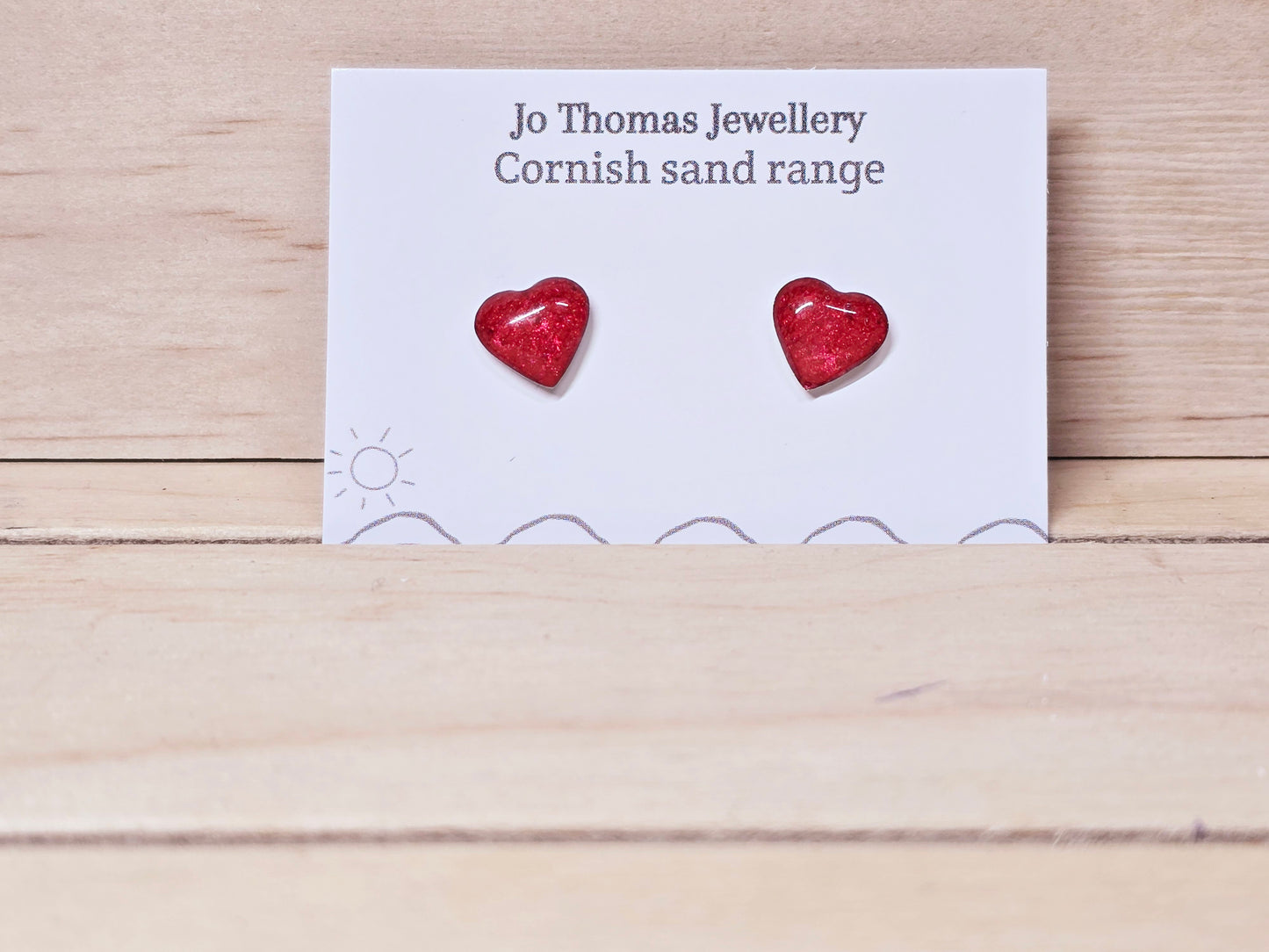 Cornish Sand heart studs