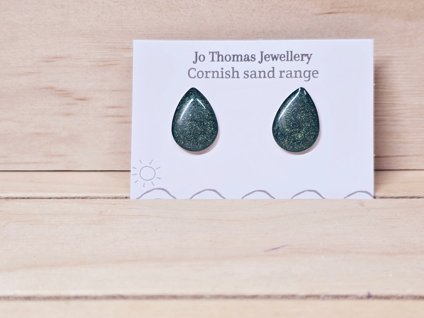 Sea Drop Cornish Sand studs