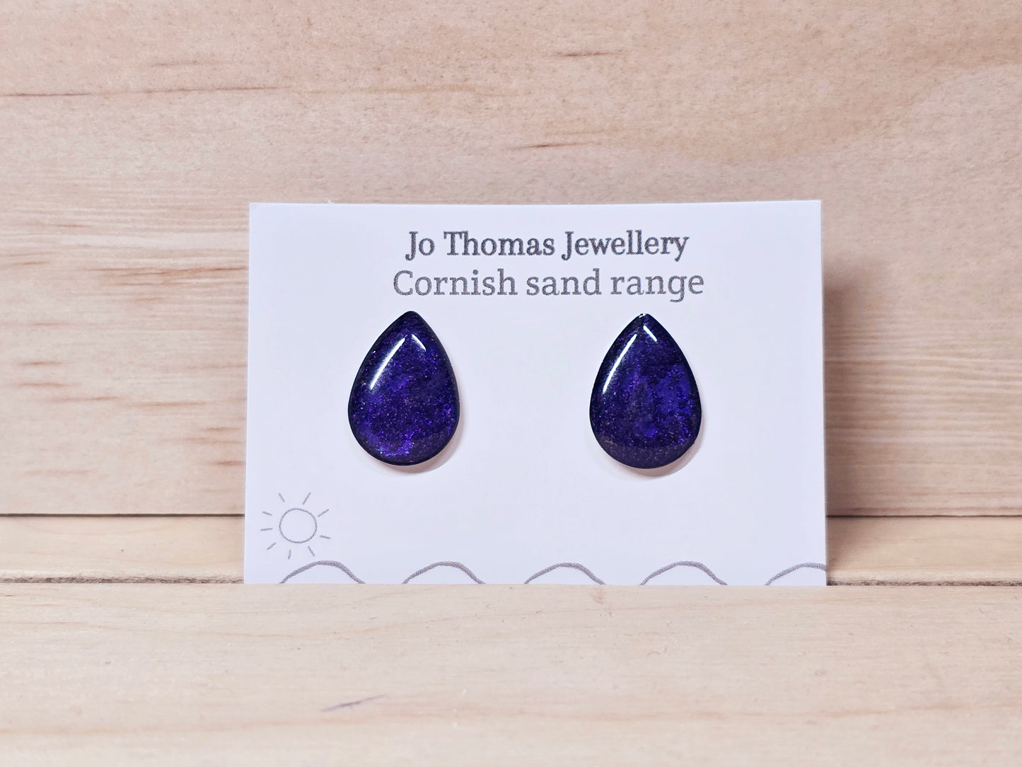 Sea Drop Cornish Sand studs