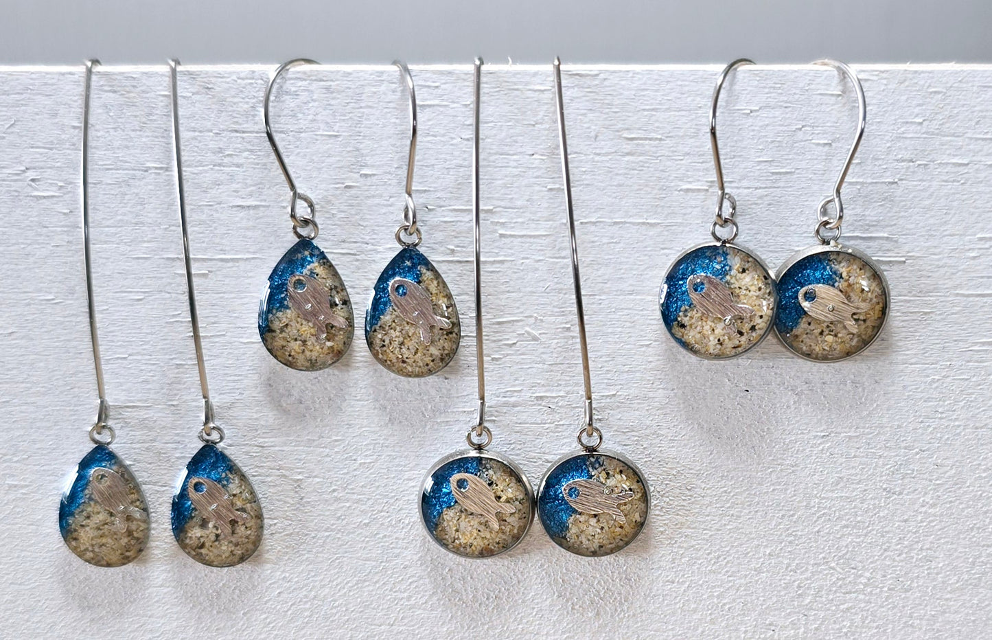 Fish Shoreline drop earrings
