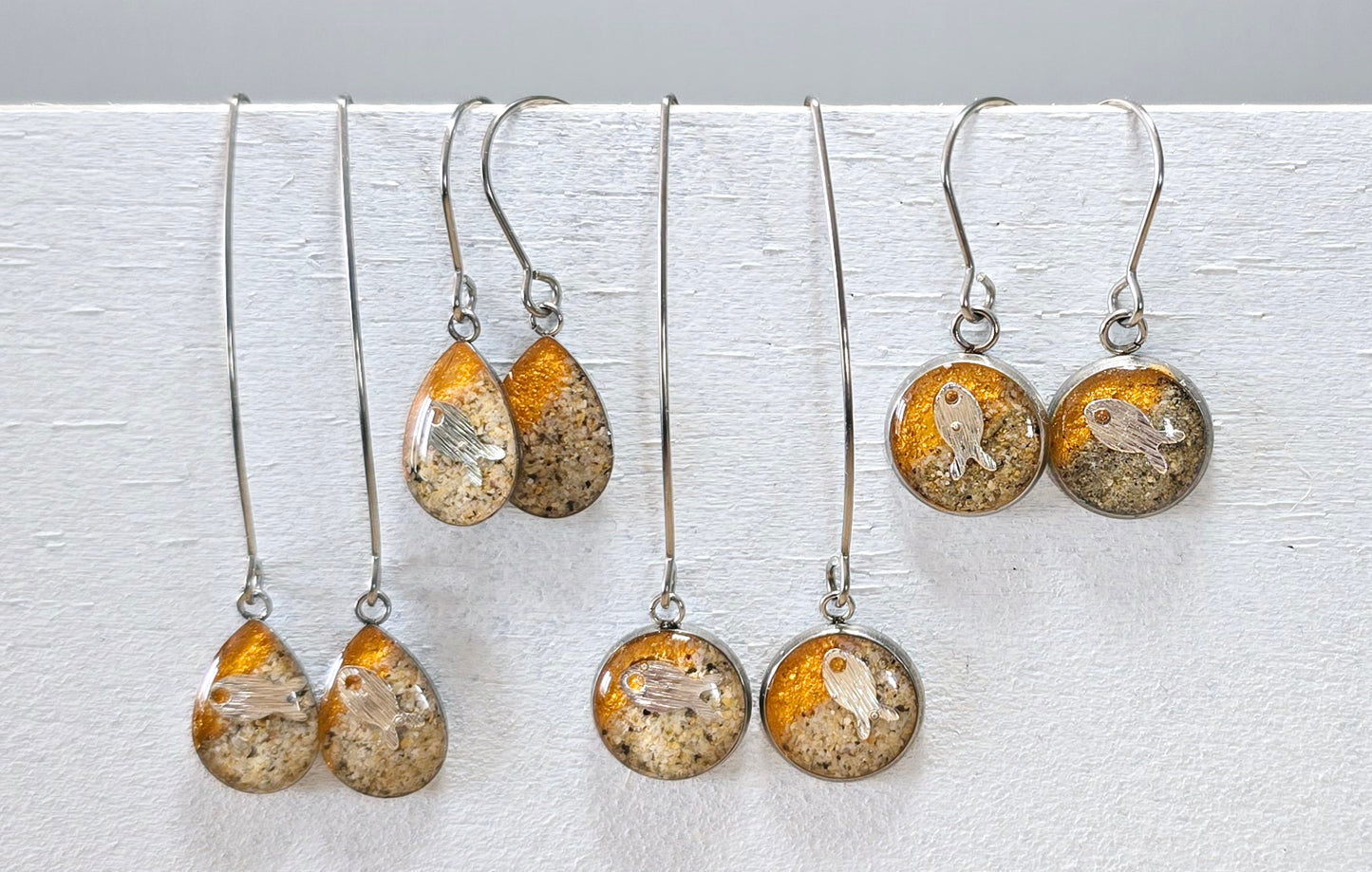 Fish Shoreline drop earrings