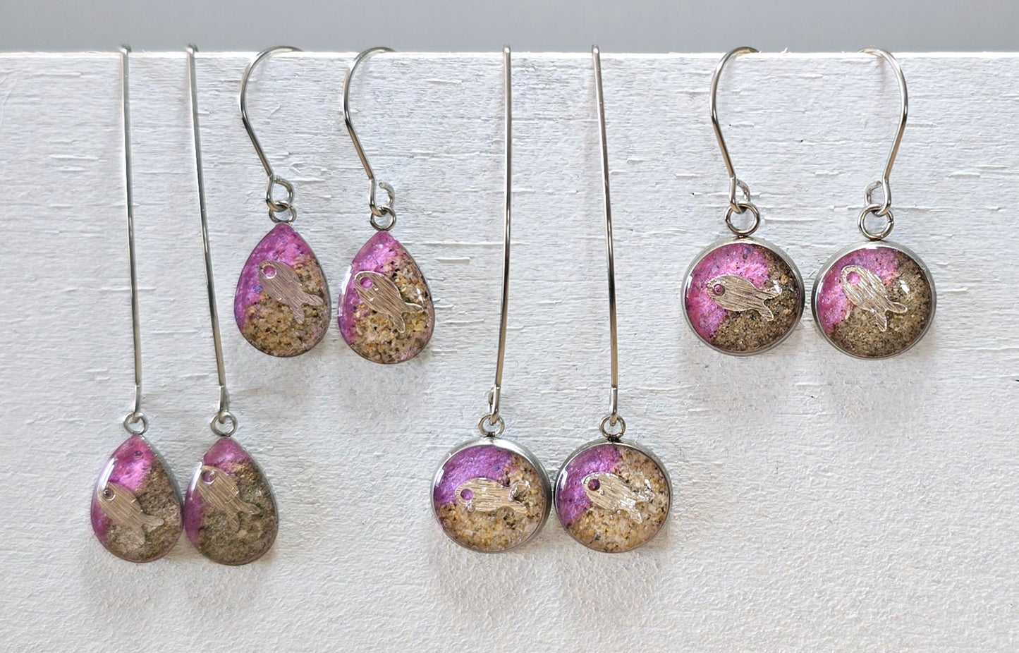 Fish Shoreline drop earrings