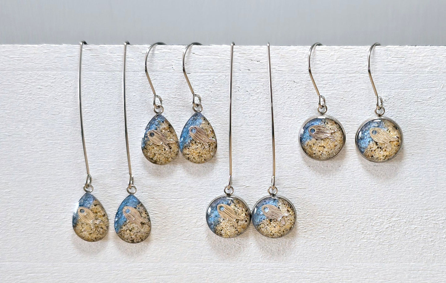 Fish Shoreline drop earrings