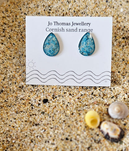 Sea Drop Cornish Sand studs