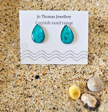 Sea Drop Cornish Sand studs