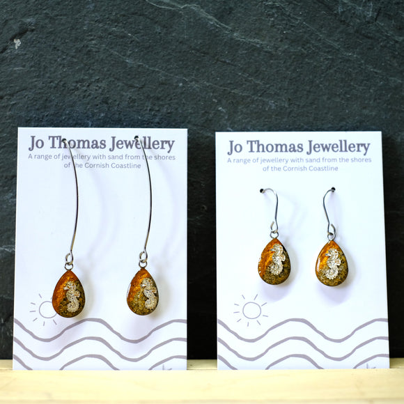 Seahorse Shoreline Sea drop earrings Orange £8-£10