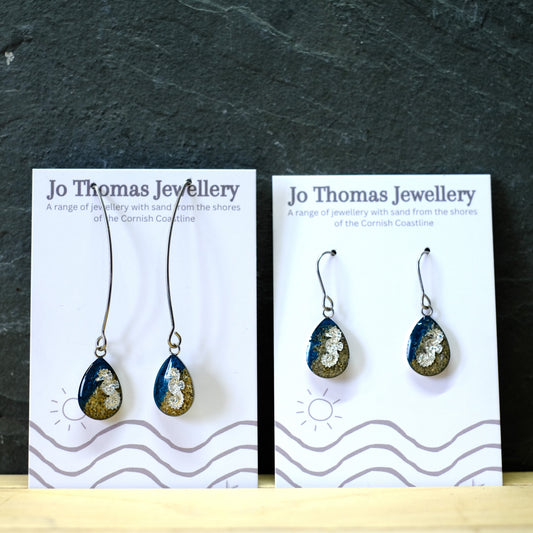 Seahorse Shoreline Sea drop earrings Peacock £8-£10
