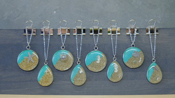 Shoreline Large Round Pendants with charms