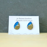 Shoreline Cornish sand seadrop studs