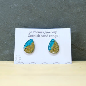 Shoreline Cornish sand seadrop studs