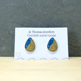 Shoreline Cornish sand seadrop studs