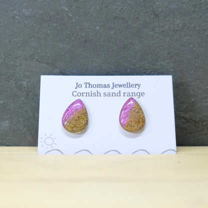 Shoreline Cornish sand seadrop studs