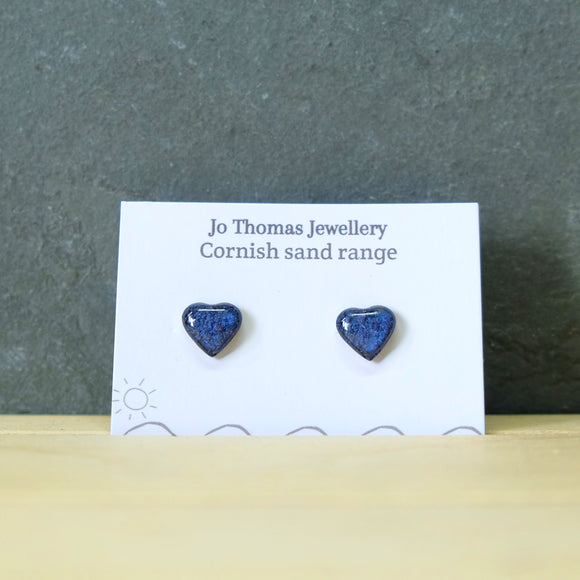 Cornish Sand heart studs