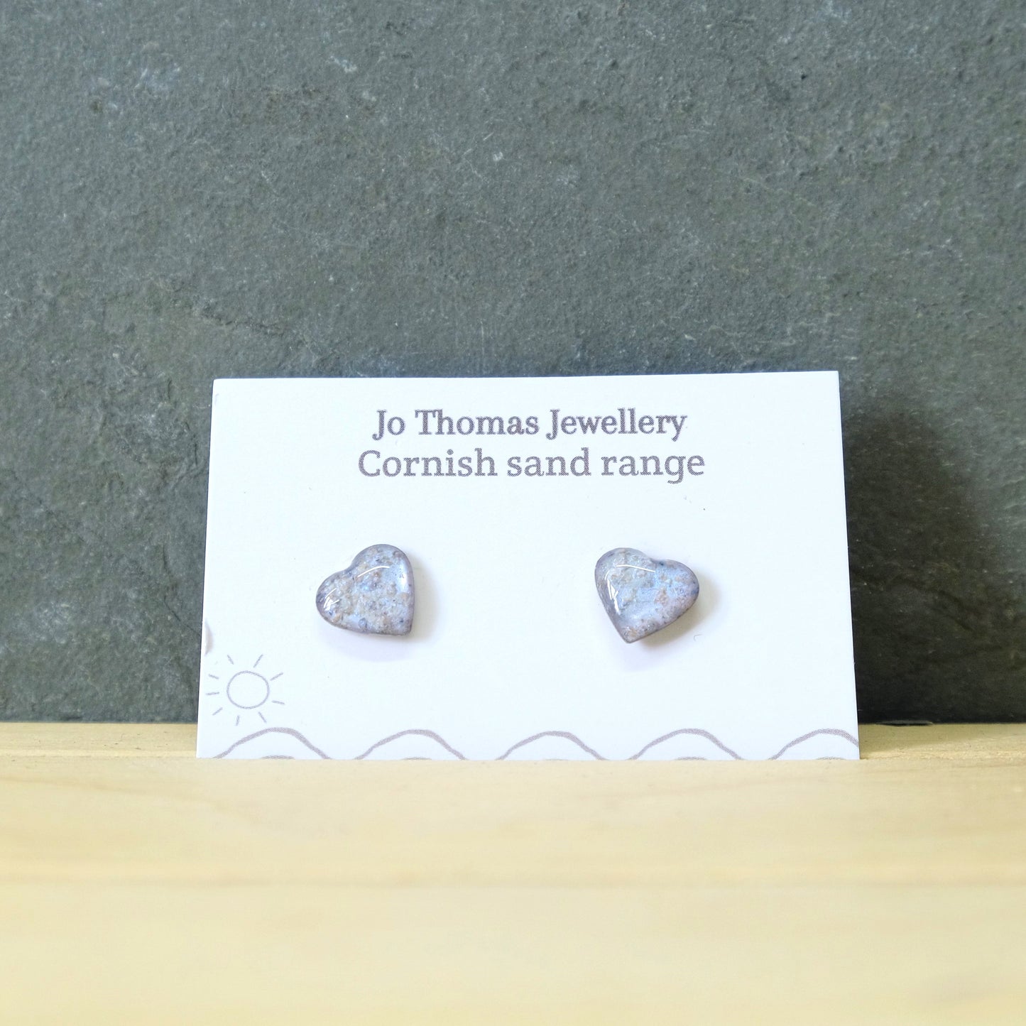 Cornish Sand heart studs