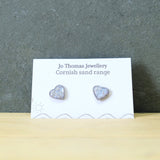 Cornish Sand heart studs