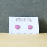 Cornish Sand heart studs