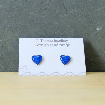 Cornish Sand heart studs