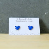 Cornish Sand heart studs