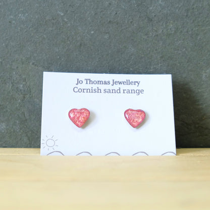 Cornish Sand heart studs
