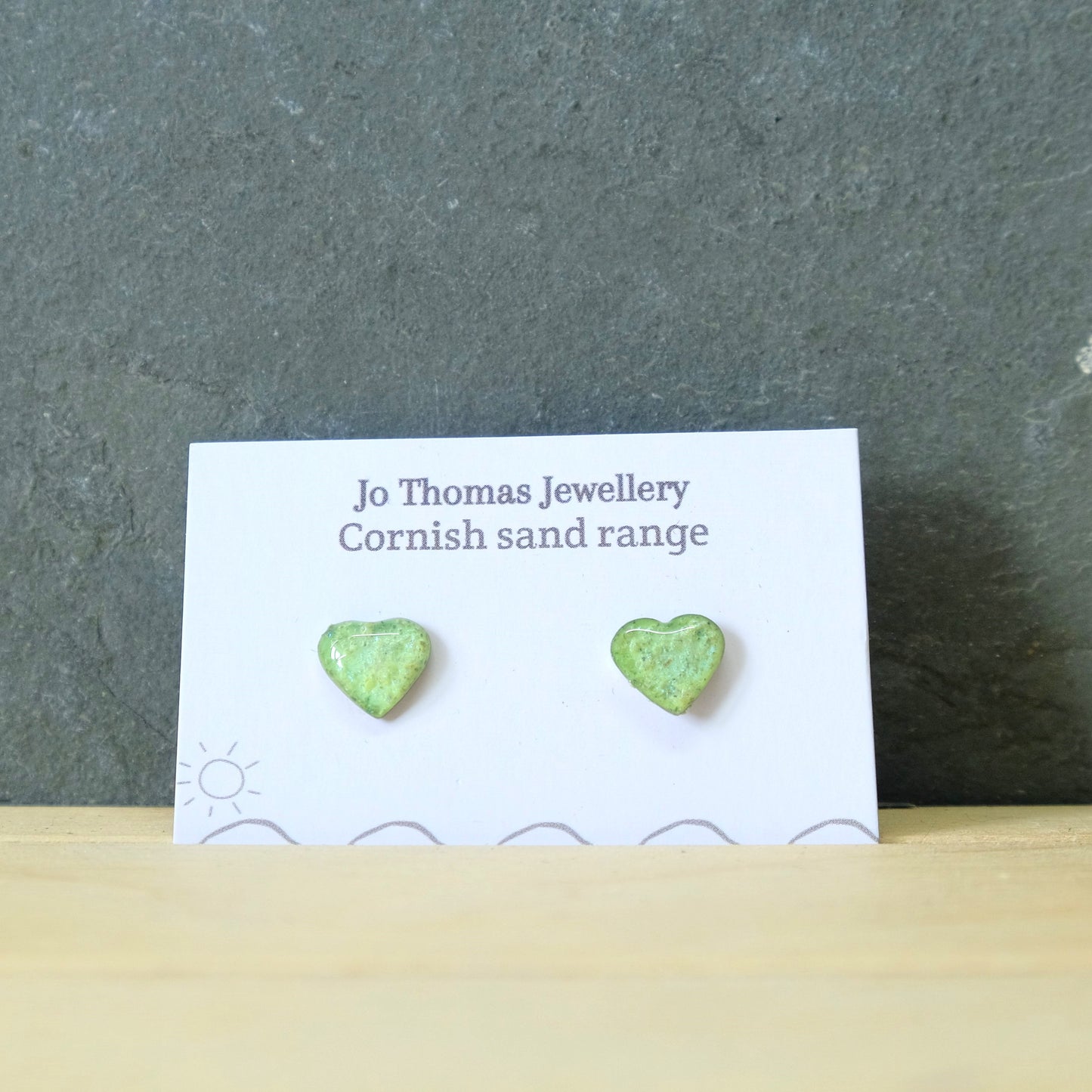 Cornish Sand heart studs