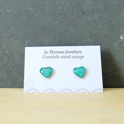 Cornish Sand heart studs