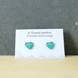 Cornish Sand heart studs