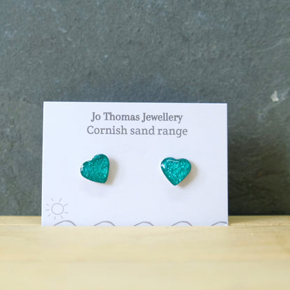 Cornish Sand heart studs