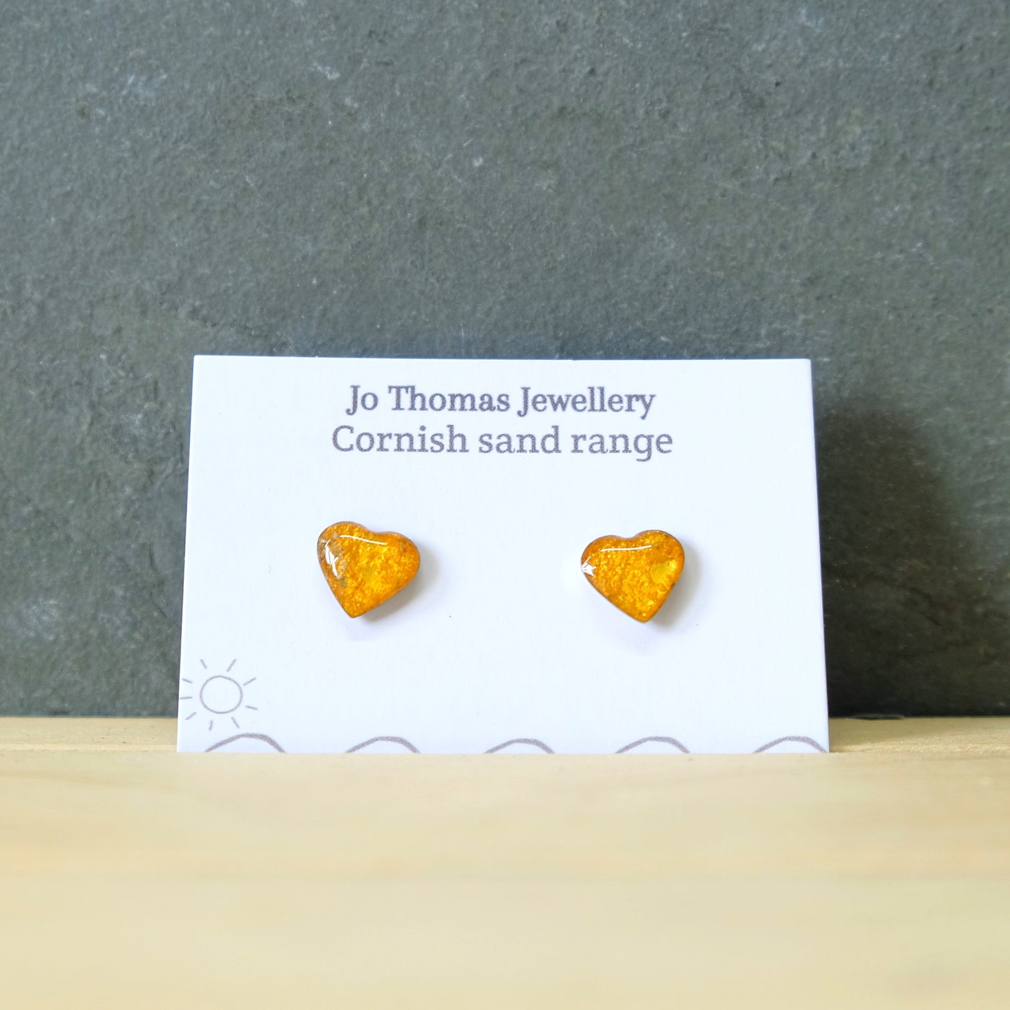 Cornish Sand heart studs