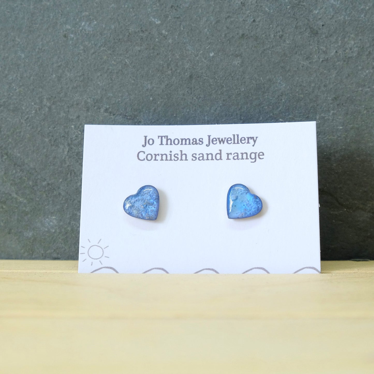 Cornish Sand heart studs