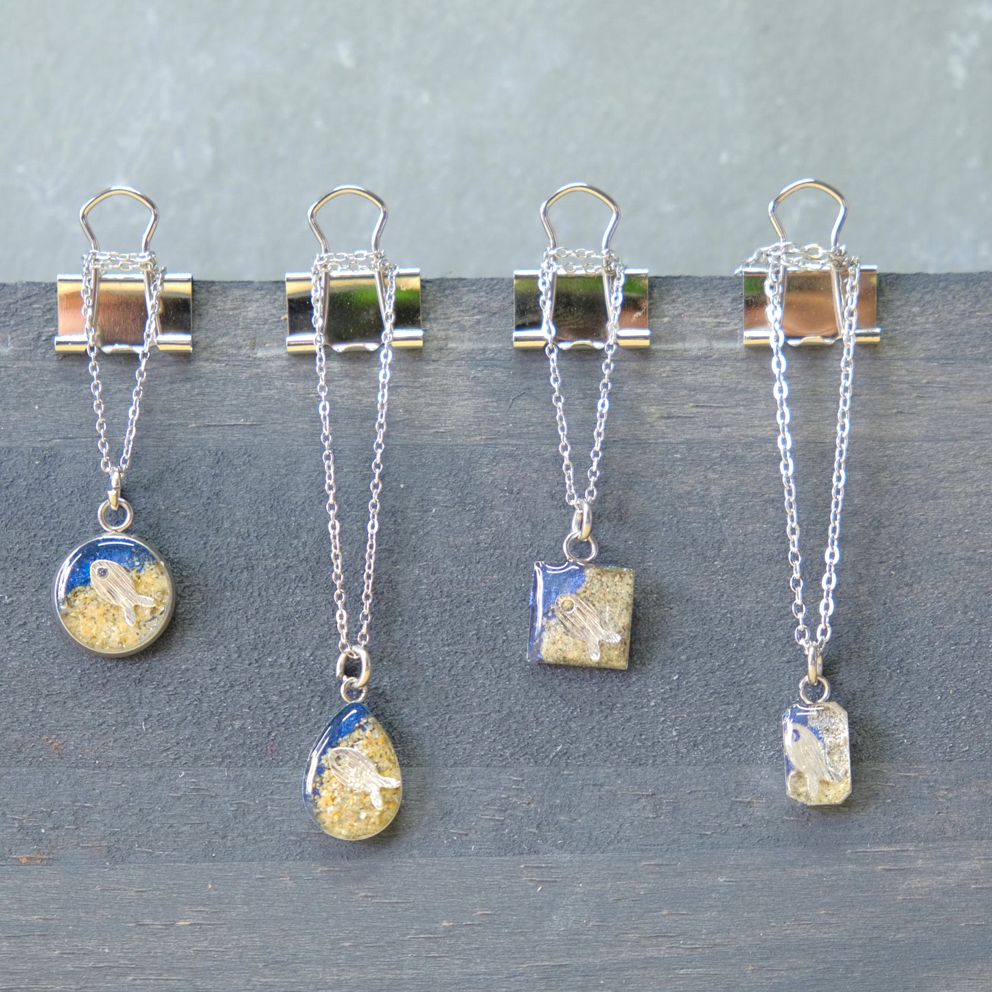 Shoreline Mini Pendants with Fish Charms