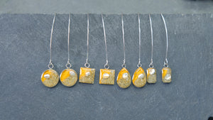 Shell Shoreline long wire drop earrings