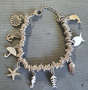 Sea themed charm bracelet