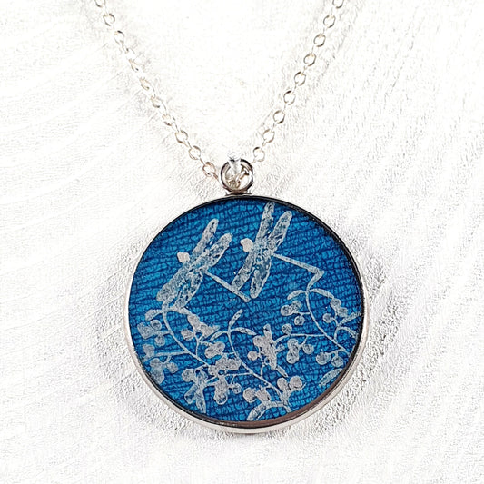 Mistletoe & Dragonflies pendant