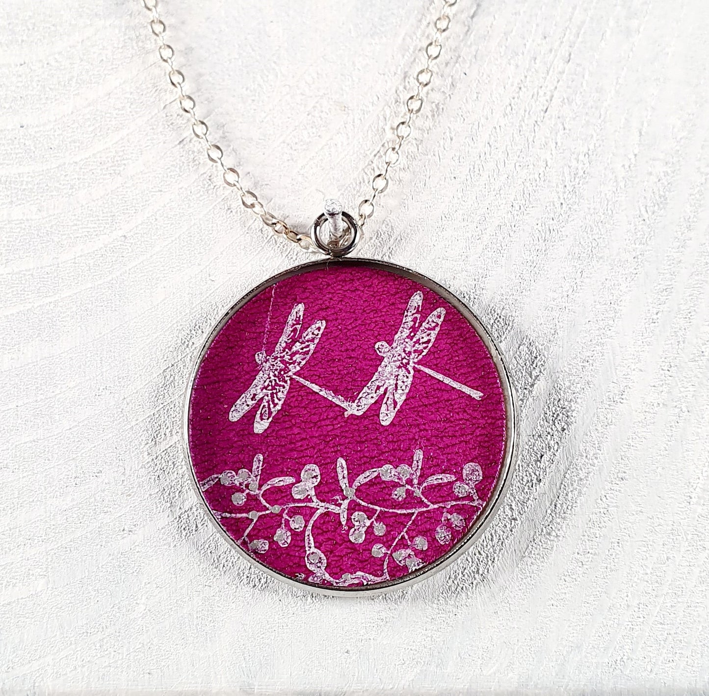 Mistletoe & Dragonflies pendant