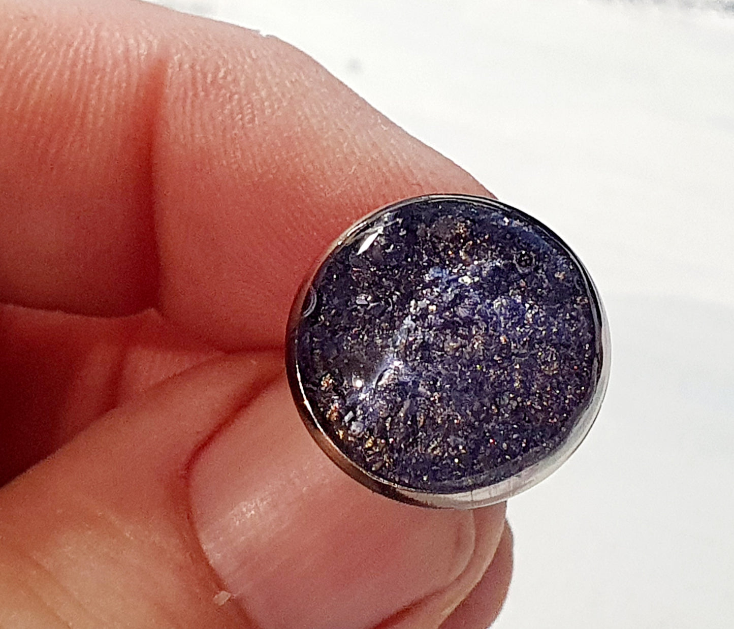 Cufflinks with Cornish sand