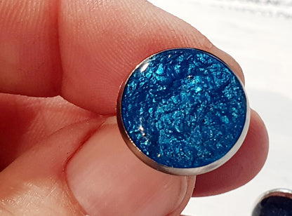Cufflinks with Cornish sand