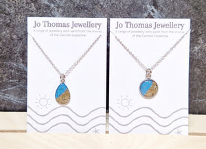 Shore line  Ocean blue pendant