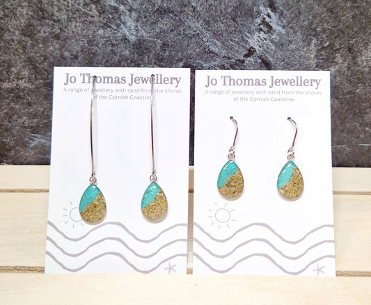 Shoreline Tear drop earrings Sea green £8-£10