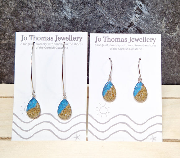 Shoreline Tear drop earrings Ocean Blue £8-£10