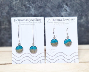 Shoreline round drop earrings turquoise pearl £8.00-£10.00