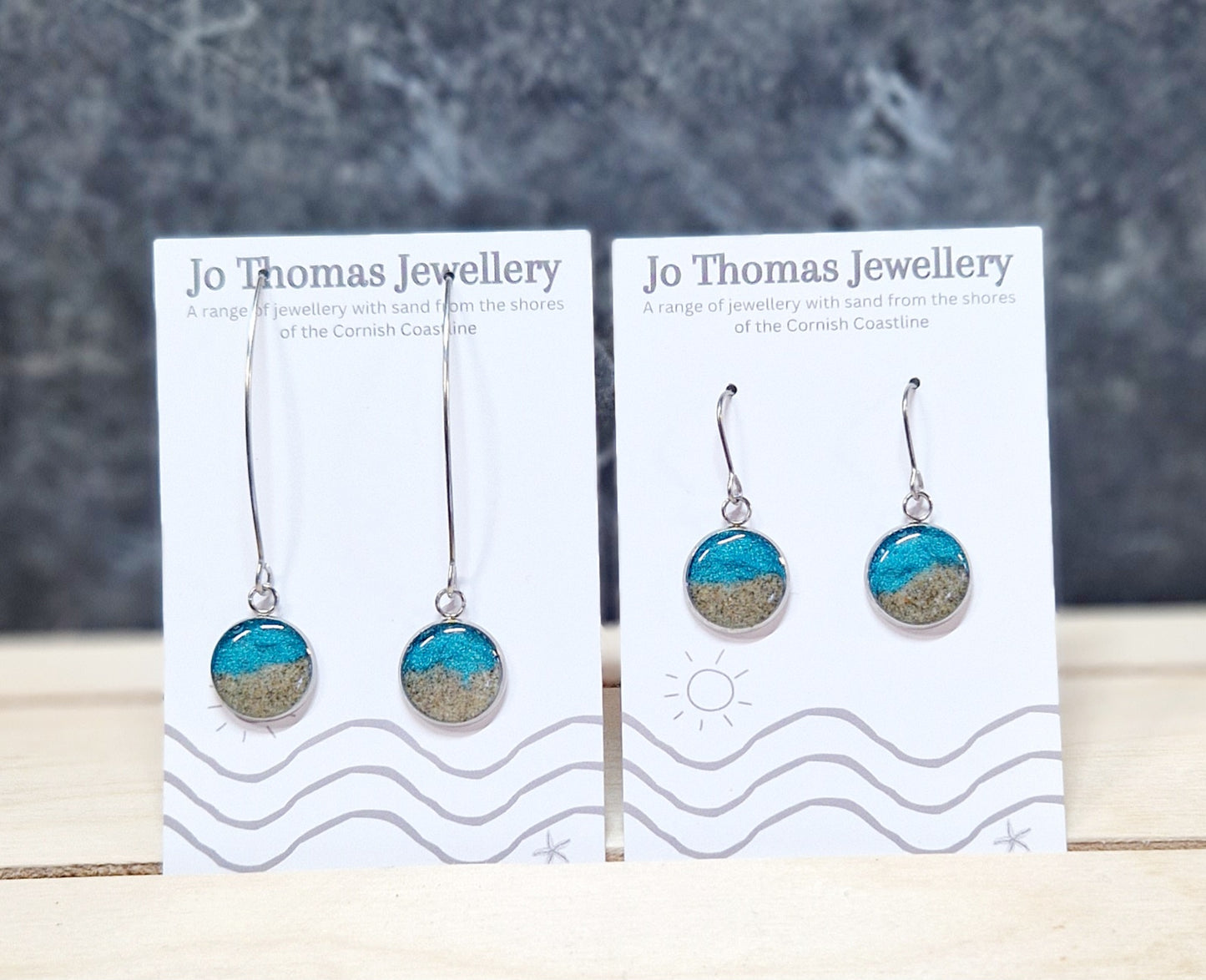 Shoreline round drop earrings Green pearl £8-£10
