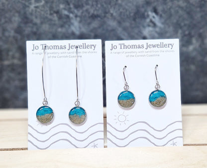 Shoreline round drop earrings Green pearl £8-£10