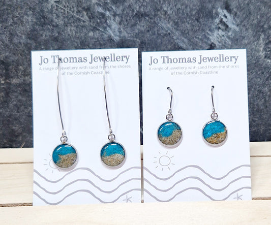 Shoreline round drop earrings Green pearl £8-£10