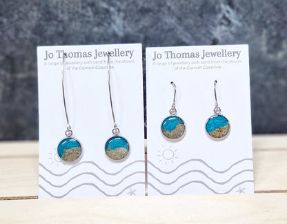 Shoreline round drop earrings Green pearl £8-£10